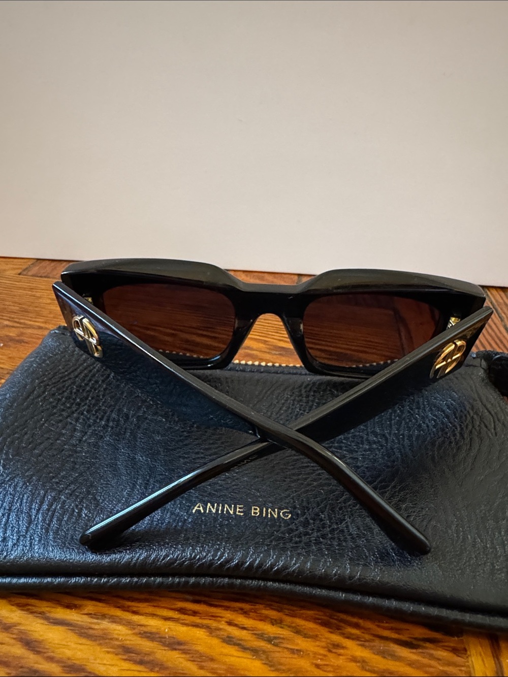 Anine Bing Black Oversized Square Sunglasses - Picture 6 of 6